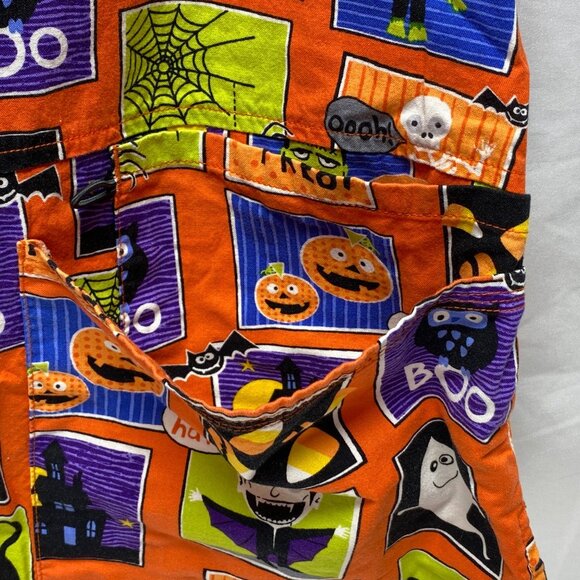 Halloween-Themed ScrubStar 3X/3XG V-Neck Cotton Scrub Top With Pockets - Picture 5 of 14